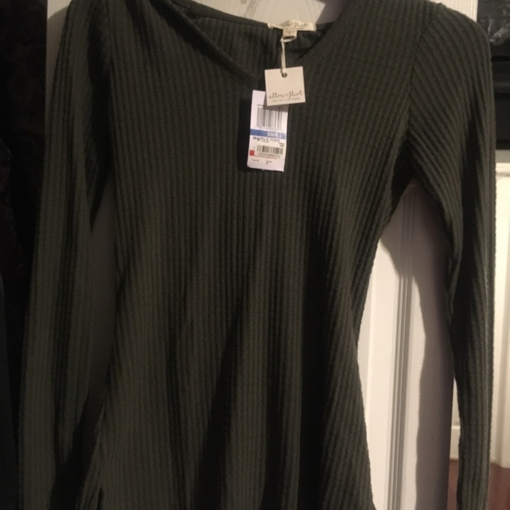 Macy’s green hooded sweater